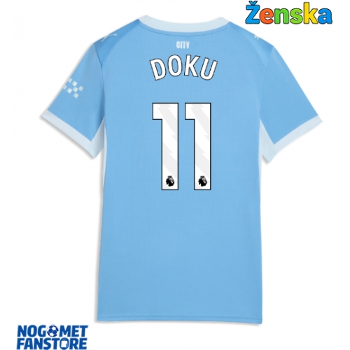 Manchester City Jeremy Doku #11 Domaci Dres za Ženska 2026-27 Kratak Rukav